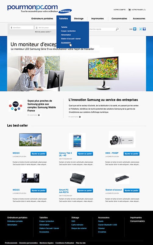 Page d'accueil du site Pourmonpc